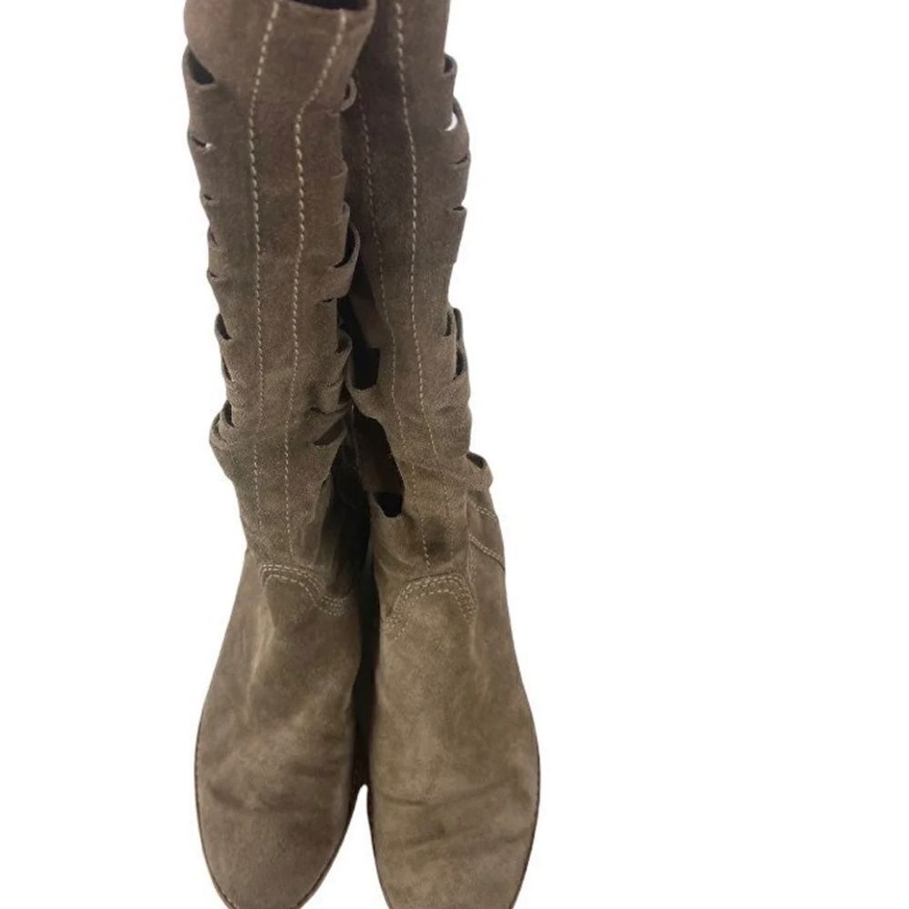 ‎Boutique 9 Taupe Shana Suede Cut Out boots